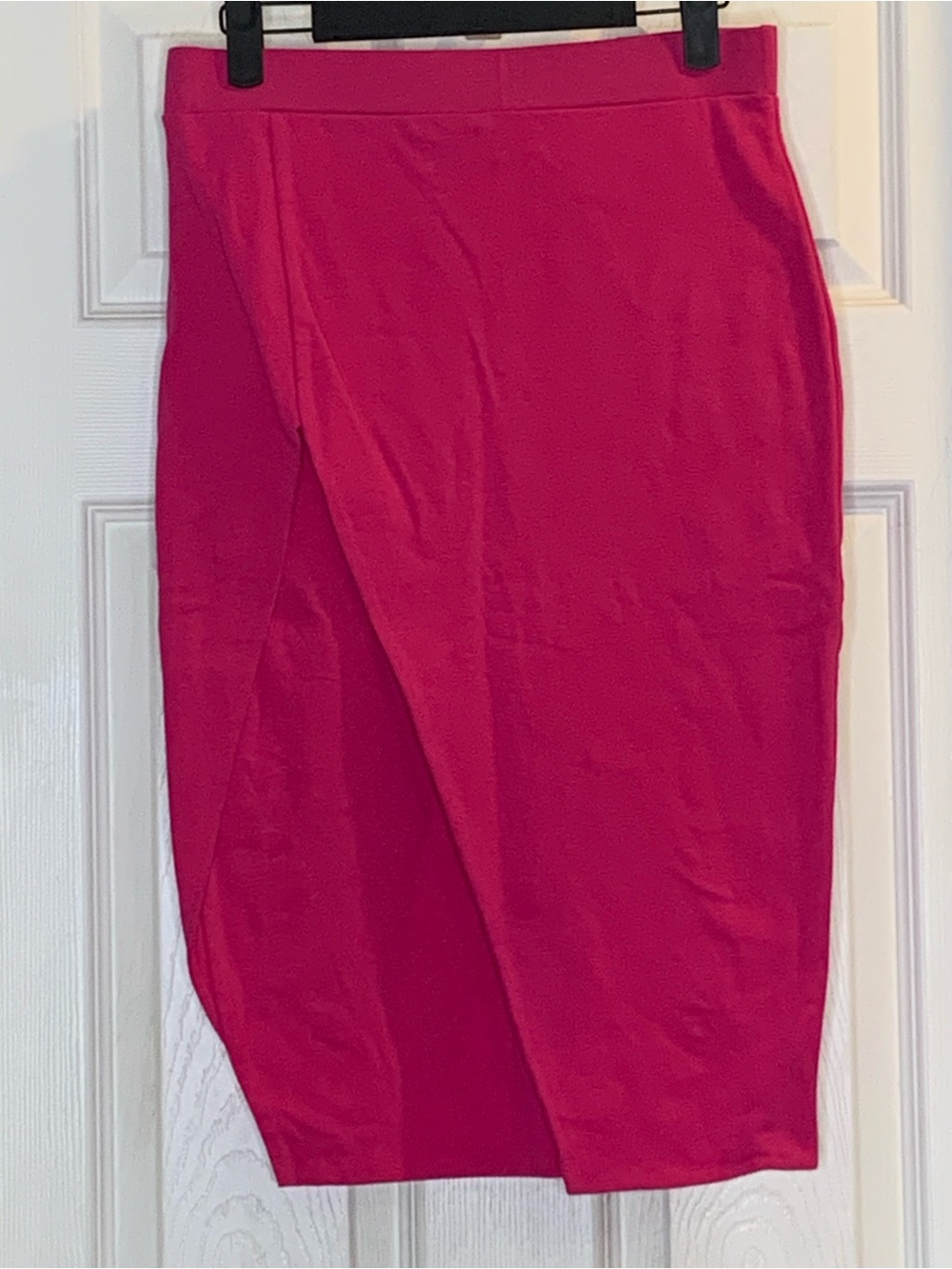 Naked Wardrobe Pink High Slit Wrap Bodycon Skirt Size Medium